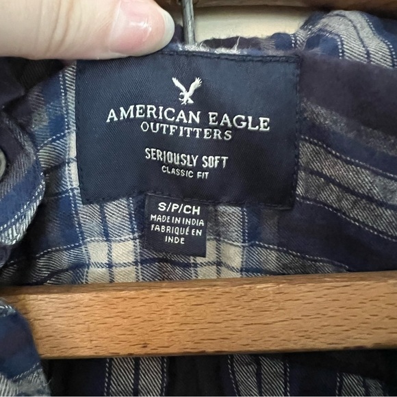 American Eagle Blue Flannel Shirt - Picture 4 of 4